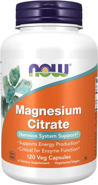 Magnesium Citrate NOW Supplements amazon